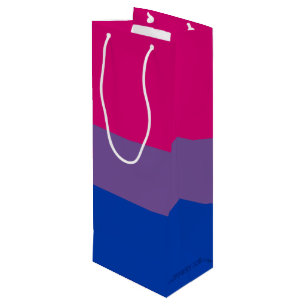SlipperyJoe's Bisexual Pride Flag colours magenta  Wine Gift Bag