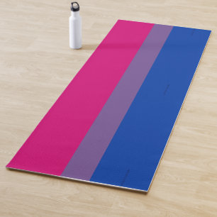 SlipperyJoe's Bisexual Pride Flag colours magenta  Yoga Mat