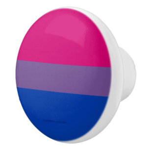 SlipperyJoe's Bisexual Pride Flag lavender-pink bl Ceramic Knob