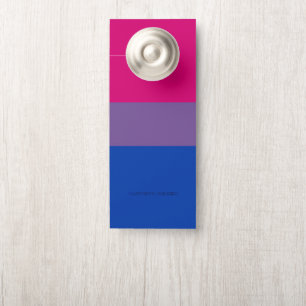 SlipperyJoe's Bisexual Pride Flag lavender-pink bl Door Hanger