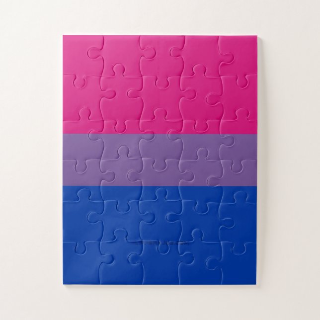 SlipperyJoe's Bisexual Pride Flag lavender-pink bl Jigsaw Puzzle (Vertical)