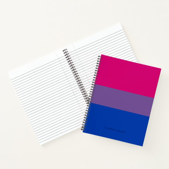 SlipperyJoe's Bisexual Pride Flag lavender-pink bl Notebook (Inside)