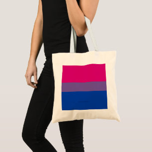 SlipperyJoe's Bisexual Pride Flag lavender-pink bl Tote Bag