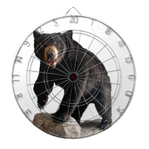 SlipperyJoe's black bear thick dark fur majestic r Dartboard