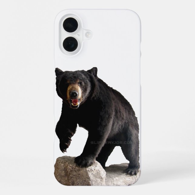SlipperyJoe's black bear thick dark fur majestic r iPhone Case (Back)