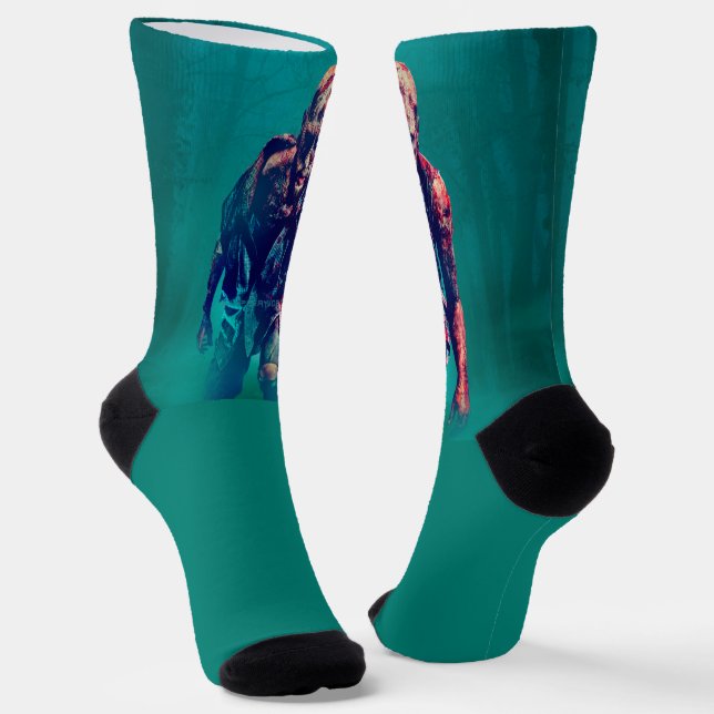 SlipperyJoe's bloody zombie woods Halloween mist f Socks (Angled)