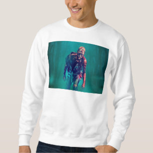 SlipperyJoe's bloody zombie woods Halloween mist f Sweatshirt