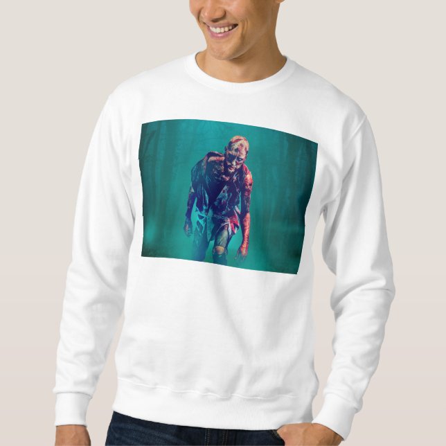 SlipperyJoe's bloody zombie woods Halloween mist f Sweatshirt (Front)