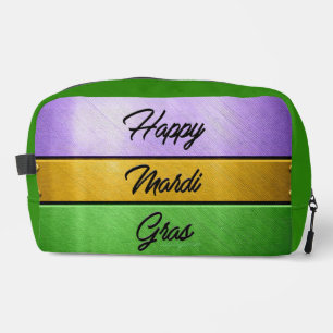 SlipperyJoe's bold Mardi Gras theme purple gold gr Dopp Kit