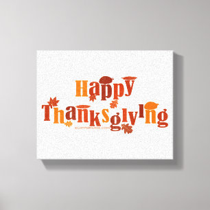 SlipperyJoe's bright festive Thanksgiving graphic Canvas Print