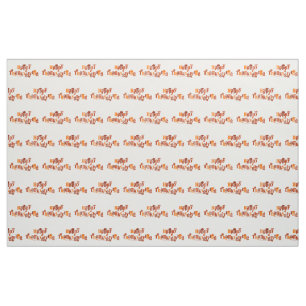 SlipperyJoe's bright festive Thanksgiving graphic  Fabric