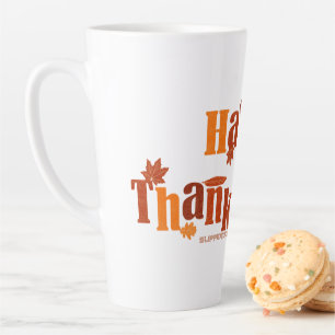SlipperyJoe's bright festive Thanksgiving graphic  Latte Mug