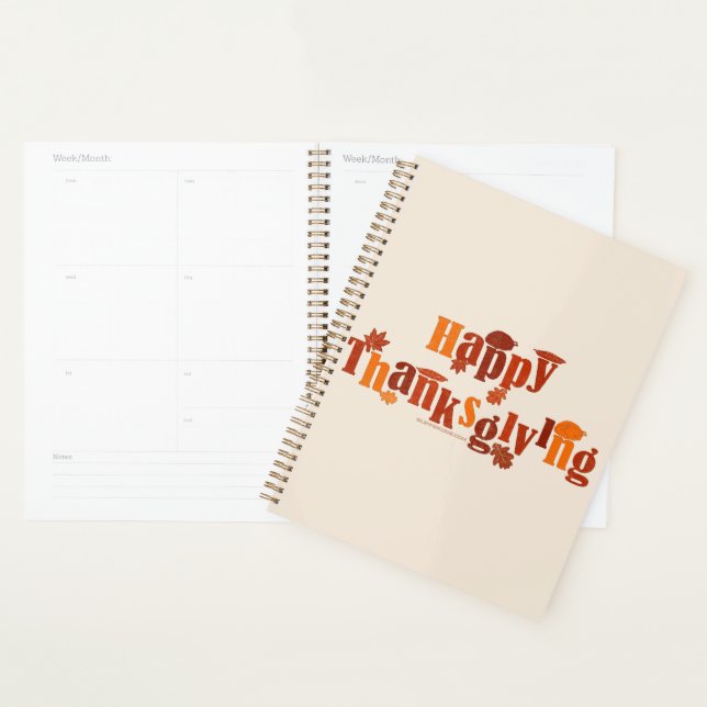 SlipperyJoe's bright festive Thanksgiving graphic  Planner (Display)