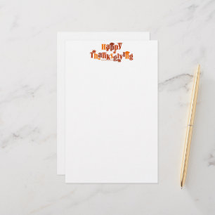 SlipperyJoe's bright festive Thanksgiving graphic Stationery