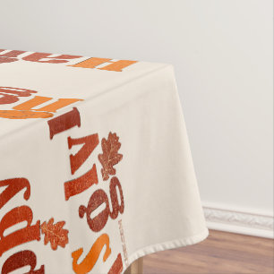 SlipperyJoe's bright festive Thanksgiving graphic  Tablecloth