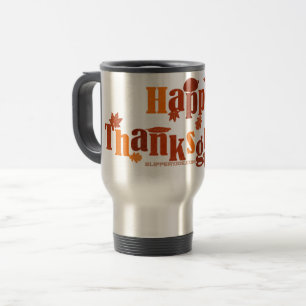 SlipperyJoe's bright festive Thanksgiving graphic Travel Mug