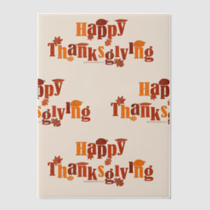 SlipperyJoe's bright festive Thanksgiving graphic  Vellum Invitations