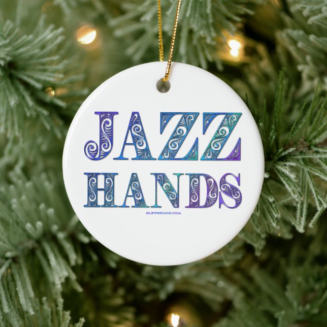 SlipperyJoe's broadway musical Jazz Hands queer ca Ceramic Tree Decoration (Tree)
