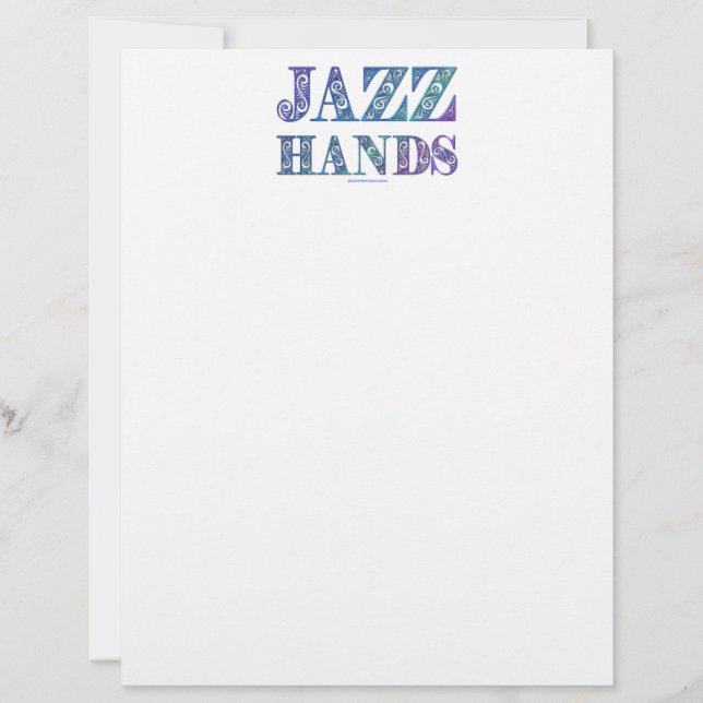 SlipperyJoe's broadway musical Jazz Hands queer ca Custom Letterhead (Front)