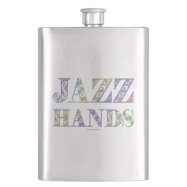 SlipperyJoe's broadway musical Jazz Hands queer ca Hip Flask (Front)