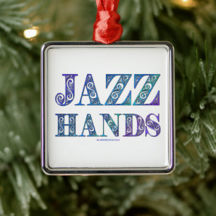 SlipperyJoe's broadway musical Jazz Hands queer ca Metal Tree Decoration