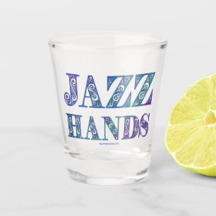 SlipperyJoe's broadway musical Jazz Hands queer ca Shot Glass