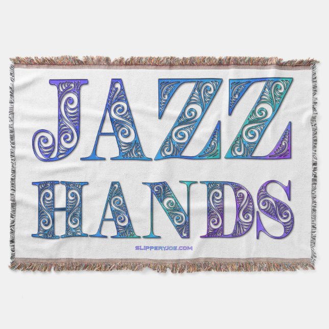 SlipperyJoe's broadway musical Jazz Hands queer ca Throw Blanket (Front)