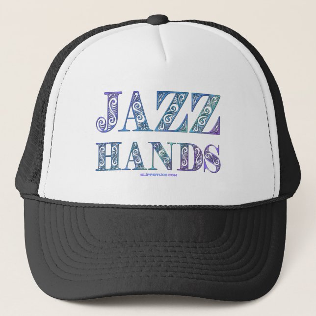 SlipperyJoe's broadway musical Jazz Hands queer ca Trucker Hat (Front)