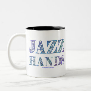 SlipperyJoe's broadway musical Jazz Hands queer ca Two-Tone Coffee Mug