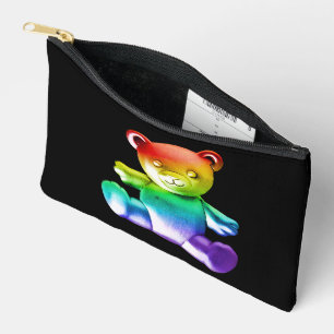 SlipperyJoe's brushed metal teddy bear smooth grad Accessory Pouch