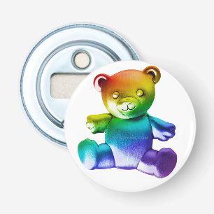 SlipperyJoe's brushed metal teddy bear smooth grad Bottle Opener