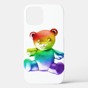 SlipperyJoe's brushed metal teddy bear smooth grad iPhone 12 Pro Case
