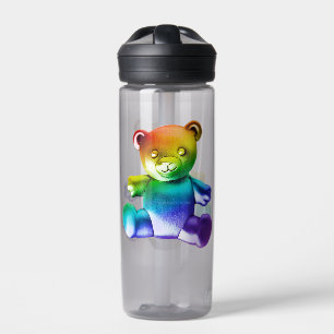 SlipperyJoe's brushed metal teddy bear smooth grad Water Bottle