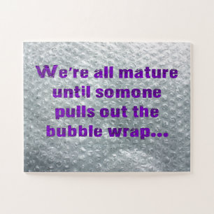 SlipperyJoe's Bubble Wrap popping funny saying pur Jigsaw Puzzle