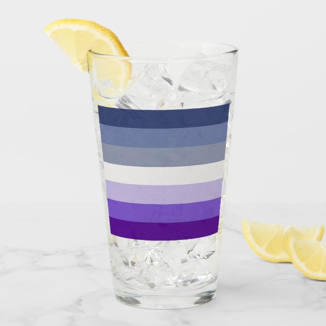 SlipperyJoe's Butch Lesbian Pride Flag gay gifts L Glass (Front Ice)