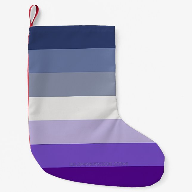 SlipperyJoe's Butch Lesbian Pride Flag gay gifts L Small Christmas Stocking (Front)