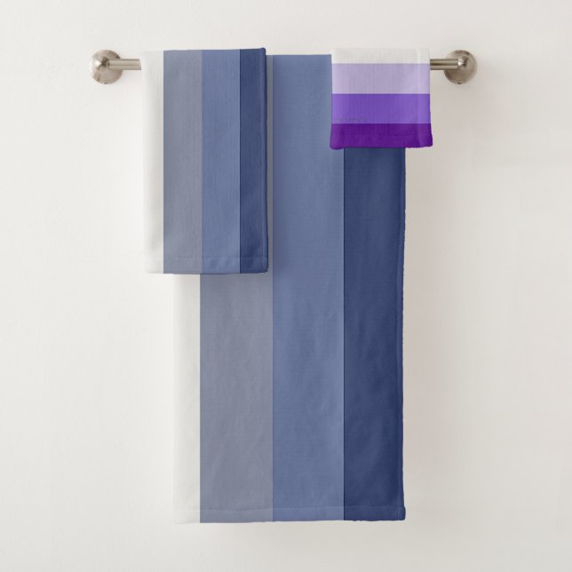 SlipperyJoe's Butch Lesbian Pride Flag represent b Bath Towel Set (Insitu)