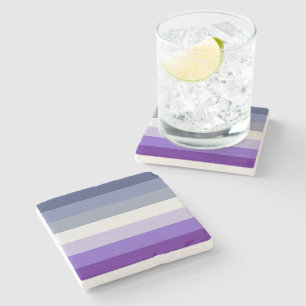 SlipperyJoe's Butch Lesbian Pride Flag represent b Stone Coaster