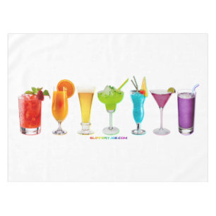 SlipperyJoe's Cheers alcohol cocktail pride neon c Tablecloth
