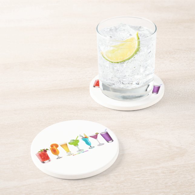 SlipperyJoe's cheers alcohol cocktails LGBTQIA gay Coaster (Side)