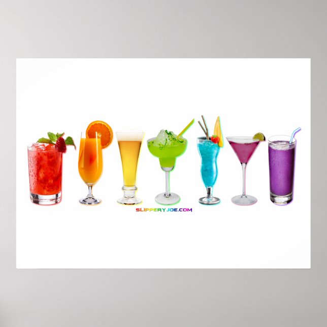 SlipperyJoe's cheers alcohol cocktails LGBTQIA gay Poster (Front)