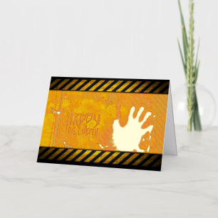 SlipperyJoe's chilling Halloween scene bats dark e Foil Holiday Card