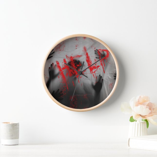 SlipperyJoe's chilling horror-themed visual thick  Clock (Home)