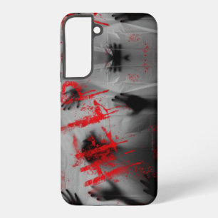 SlipperyJoe's chilling horror-themed visual thick  Samsung Galaxy Case
