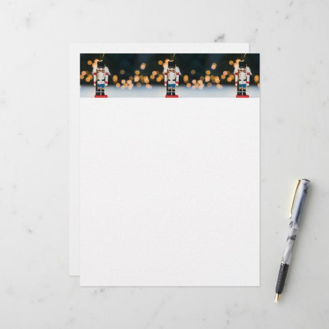 SlipperyJoe's Christmas classic nutcracker ornamen Custom Letterhead (Front/Back In Situ)