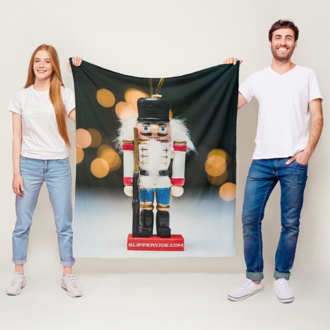 SlipperyJoe's Christmas classic nutcracker ornamen Fleece Blanket (In Situ)