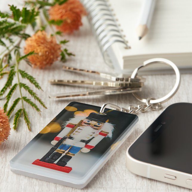 SlipperyJoe's Christmas classic nutcracker ornamen Key Ring (Front Right)