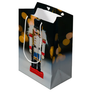 SlipperyJoe's Christmas classic nutcracker ornamen Medium Gift Bag
