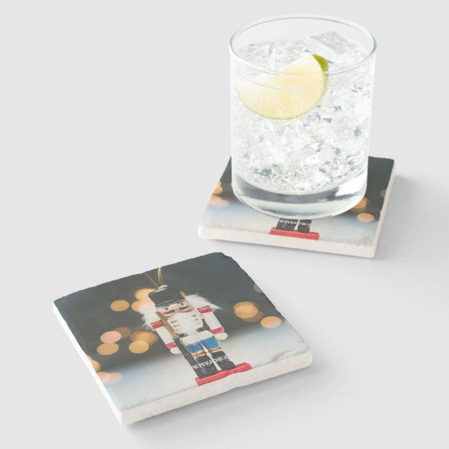 SlipperyJoe's Christmas classic nutcracker ornamen Stone Coaster (Side)