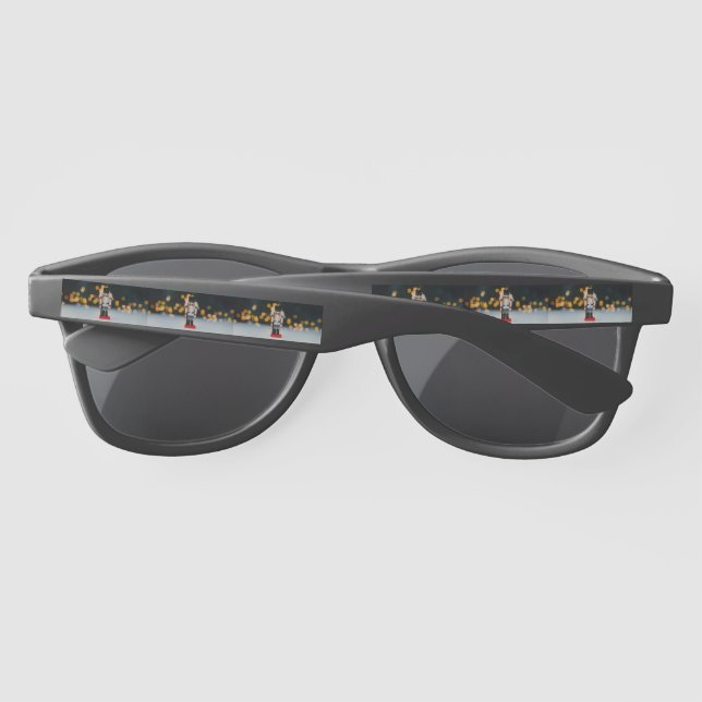SlipperyJoe's Christmas classic nutcracker ornamen Sunglasses (Back)